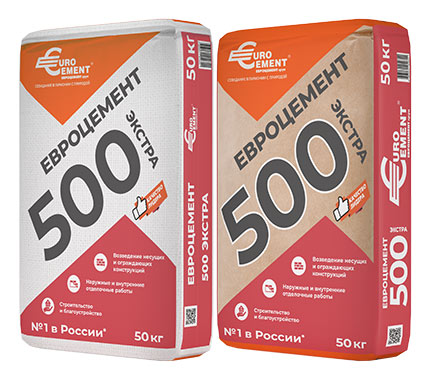 Евроцемент 500, упаковка бумажная и пленка